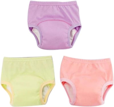 Potty Training Pants - Luierbroekjes Baby - Zindelijkheidstraining Baby - Verdikte Absorptielaag - 90cm - Roze Fruitgroen Paars