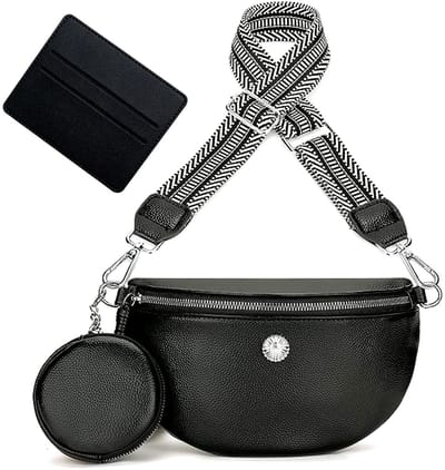 Dailygoody - Moderne Crossbody Tas - Zwart - Met kaart- en muntcompartiment - Perfect voor reizen - Handige schoudertas - Geschikt voor uitgaan - Ruim