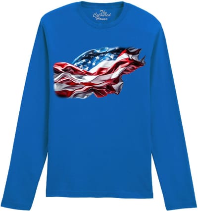 American Flag The Coloured House Longsleeve T-shirt L