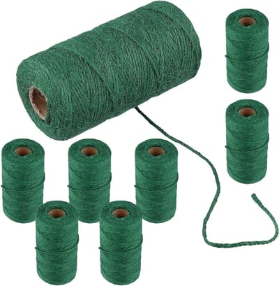 8 Rollen Jute Touw 100 m x 2 mm - Sterk, Duurzaam en Geschikt voor Tuinieren, Knutselen en Decoratie