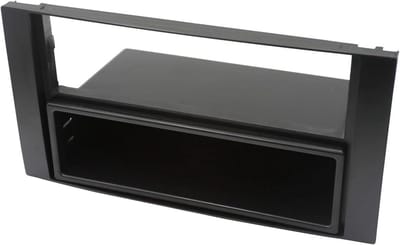 Radioframe Inbouwframe - Dubbel DIN - Autoradio Installatie - Met Opbergvak - 122x230mm Buitenmaat - Zwart