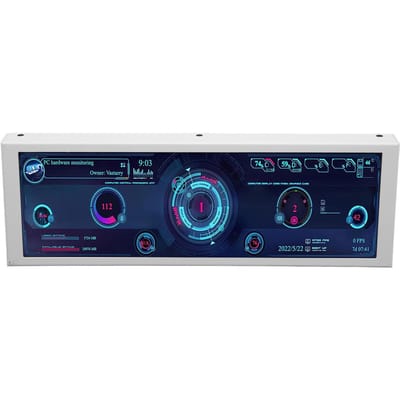 Moniteur de données CPU PC 7,9 pouces IPS 60 Hz Taux de rafraîchissement Éditeur de thème Moniteur de température d'ordinateur personnalisable