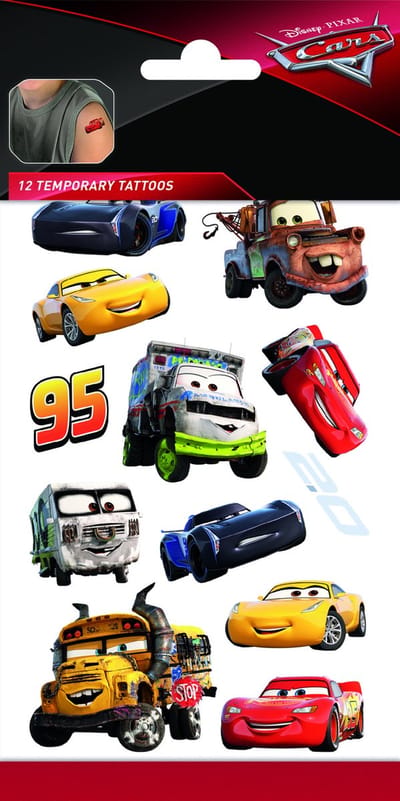 36x Cars Plak Tattoo - Party Feest Thema Fun