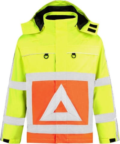 Parka verkeersregelaar 100% polyester geel-oranje maat XS