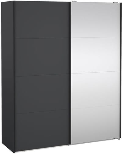 Bergamo schuifdeurkast 2 deuren 180x220cm mat grijs.