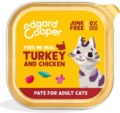Edgard & Cooper Kattenvoer Adult Pate Kalkoen - Kip 85 gr