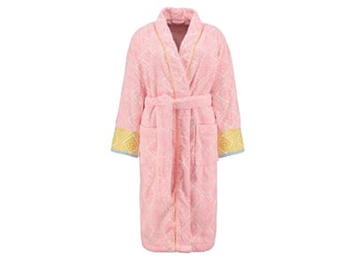 Pip Studio Jacquard Check - Badjas - S - Roze