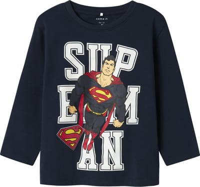 NAME IT - NMMJUNES SUPERMAN NREG LS TOP WAB - Jongens - Blouses