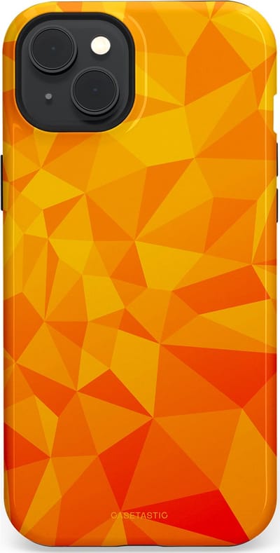 Casetastic Hoesje Geschikt voor Apple iPhone 15 Plus Magsafe - Stijlvolle Beschermende Duo-layer Case - Citrus Polygoon
