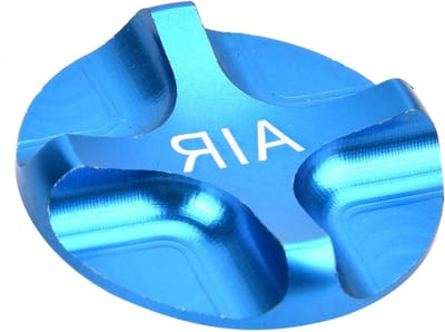 MTB Ventieldoppen voor Fietsen - Aluminium Alloy Luchtafdichting voor Voorvork en Achtervork - Blauwe Fietsaccessoires voor Optimale Prestaties