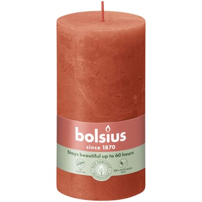 Bolsius Stompkaars Earthy Orange Ø68 mm - Hoogte 13 cm - Oranje - 60 Branduren