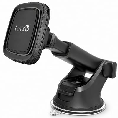 LeafU Telefoonhouder Auto Magnetisch – Voor Dashboard, Raam & Ventilatierooster – 360° Draaibaar – Verstelbare Arm – Sterke Zuignap – Voor Telefoon & Tablet tot 8 inch
