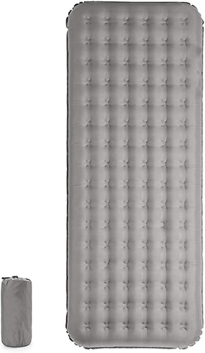 Opblaasbare Slaapmat - Luchtmat Kamperen - Buiten Slapen - Lichtgewicht TPU Nylon - 200x80cm Enkel - Rood Grijs