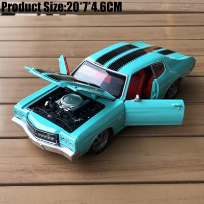 1:24 Chevrolet Chevelle Ss 454 1970 Amerikaanse Muscle Sportwagen Legering Metaal Diecast Modelauto Bureau Display Decoraties Cadeau