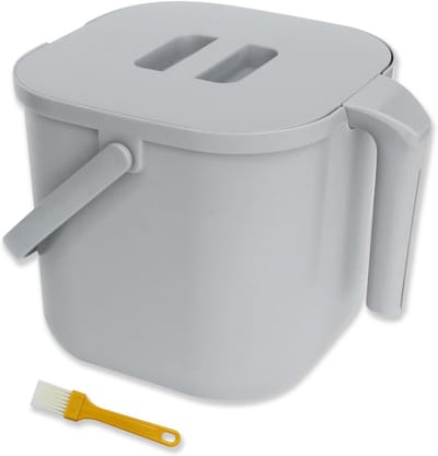 Compost Bin 7L - Grey - Perfect for Kitchen Waste