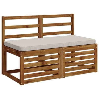 vidaXL - 1-delig - Bankkussen - VUGHT - 100% - Polyester - Wit - 100 - x - 50 - x - 5 - cm