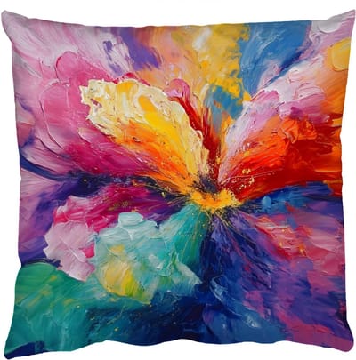 Sierkussens - Kussentjes Woonkamer - 50x50 cm - Bloemexplosie - Veelkleurig - Bewegend