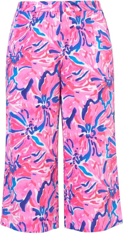 Angel of Style - Dames - Culottes wijd rechte pijp all-over patroon - Flamingo - Maat 58