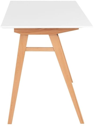 Sedero - Bureau - Wit - Natuurlijke houten poten