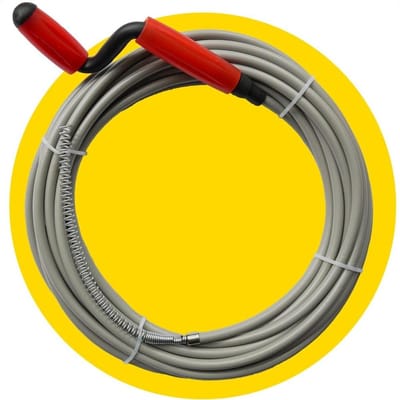 Ontstoppingsveer - Rioolveer - Verstoppingen Verhelpen - Beschermlaag - 5 meter - Grijs met rood