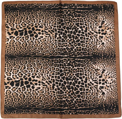 Vierkant Sjaaltje met Rijkelijk Gedetailleerd Luipaarddessin (70x70cm)