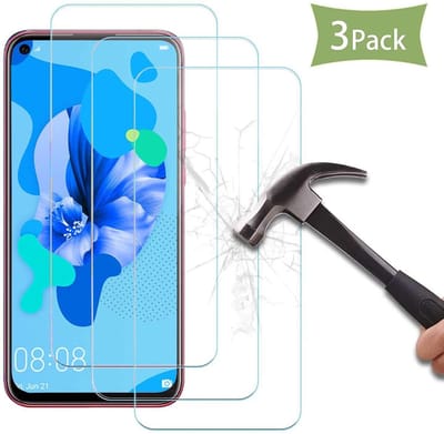 Screenprotector Glas - Tempered Glass Screen Protector Geschikt voor: Huawei P20 Lite 2019  - 3x