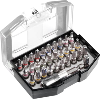 KWB - Schroefbitset - in box - met Riemclip 32-delig