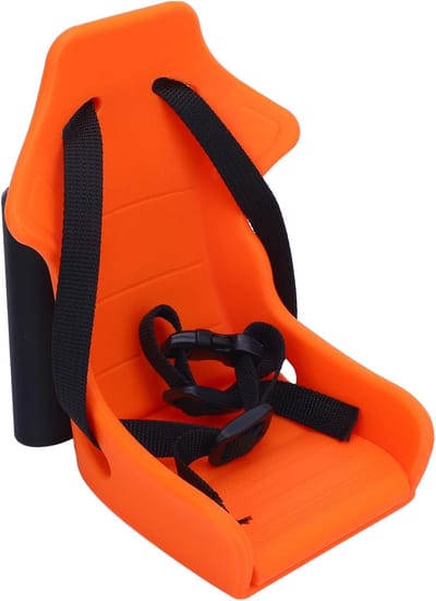 Fietsbabypopdrager - Poppendrager Fiets - Poppen Vervoeren - Verstelbare Riem - 35 x 23 x 10 cm - Oranje