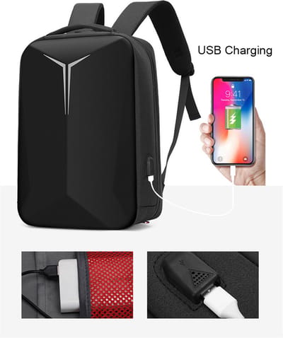 Anti-theft laptop backpack with USB charging port waterproof men hard shell travelling bags backpacks