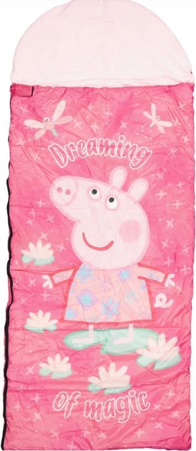 Kinder slaapzak Peppa Big - Slaapzak voor kinderen - 140 x 70cm Polyester - Zacht en Lichtgewicht - Opberghoes
