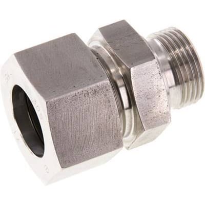 G 1'' Buitendraad x 30S RVS Rechte Snijring Koppeling 400 Bar DIN 2353 - FL2S-MC-ST-100G-30-S