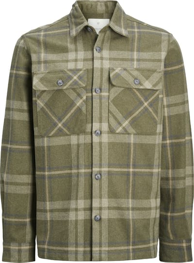 JACK&JONES - JPRRAYMOND MELANGE CHECK OVERSHIRT PLS - Heren - Overhemden