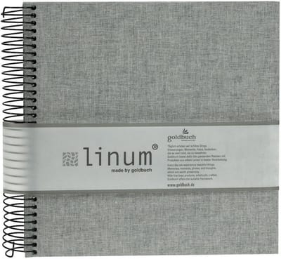 Goldbuch - Spiraal fotoalbum Linum – Grijs/Wit – 20x20 cm