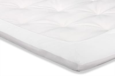 Beter Bed Select Perkal Hoeslaken Topper - 140 x 210/220 cm - 100% Katoen Percale - Matrasbeschermer - Matrashoes - Wit
