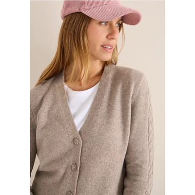 Vest met gebreide details