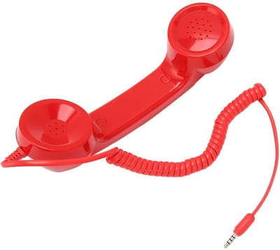 Dailygoods- Telefoonhoorn Retro-stijl - Draagbare Telefoonontvanger - 3,5 Mm Geluidsstekker - One Touch Antwoordknop - 1 M Krulsnoer - Vermindert Straling - Handset