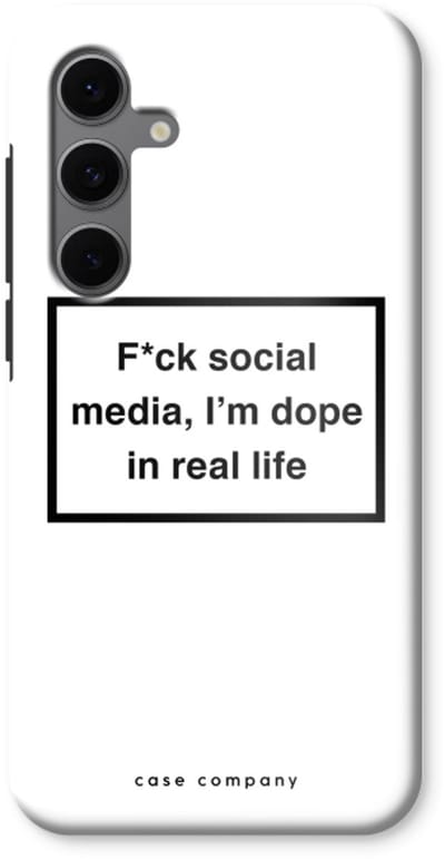 Case Company® - Hoesje geschikt voor Samsung Galaxy S24 FE hoesje - I'm dope - Tough Case - Maximale Bescherming alle Kanten en Schermrand