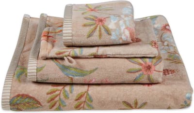Pip Studio Secret Garden Washandje - 16x22 cm - Set van 3 - Khaki