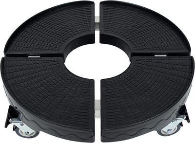 Zwarte Plantenroller met Remmen - Verstelbaar 39-52 cm - Draagvermogen 300 kg - 360° Zwenkwielen voor Binnen en Buiten