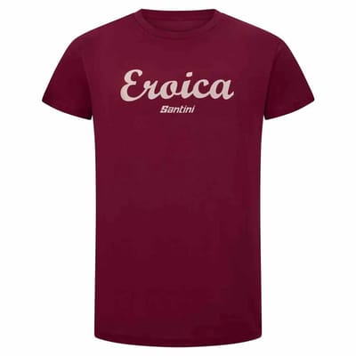 Santini Eroica Cipressi T-shirt Met Korte Mouwen Rood M