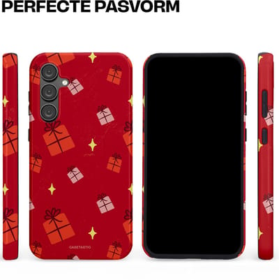 Casetastic hoesje geschikt voor Samsung Galaxy S23 FE - Dubbellaagse bescherming - Rode Sinterkerst Cadeaus - Fashion Case - Rood