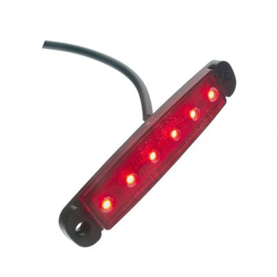 Markeringslicht - Ledson - 3.8 - 9.6cm - Superdun - Rood - 12V-24V