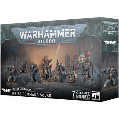 Beeldje Games Workshop Warhammer 40k - Astra Militarum Escouade d'Etat Major de Krieg
