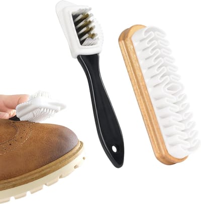 Set van 2 Suede Borstels voor Schoenonderhoud, Perfect voor Suede Verzorging en Reiniging
