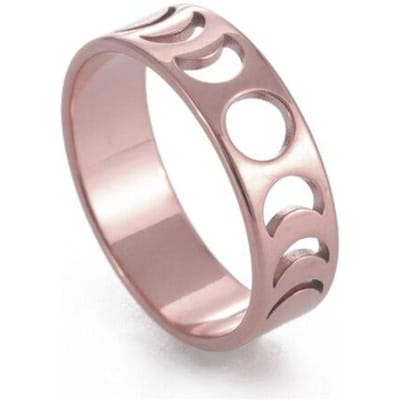 Skyrim Unieke Fase van de Maan Ringen Vrouwen Roestvrij Staal Goud Kleur Halve Maan Vinger Ring Mode Sieraden 7 gray