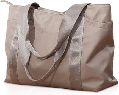 Grote Nylon Tote Bag Schoudertas Dames - Waterdicht en Lichtgewicht Handtas met Rits - 35cm