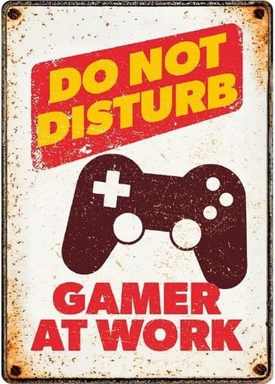 Plenty Gifts Waakbord Gamer 21 X 14,8 X 2 Cm Staal