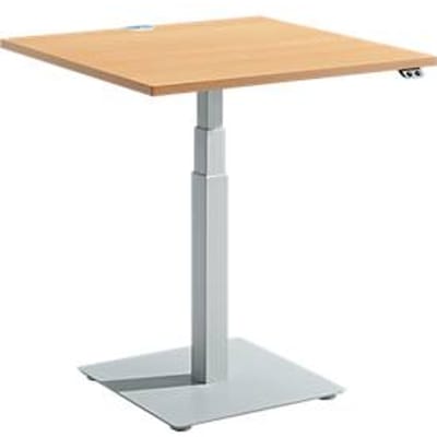 Bijzettafel FLEXXAS - elektrisch in hoogte verstelbaar - ergonomisch - B 800 x H 635-1285 mm - beuken decor - ons merk Schäfer Shop Select
