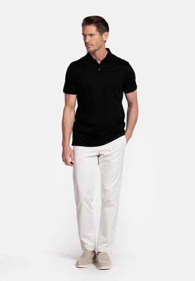 Giordano - Lino – Herenpolo – Poloshirt - Liquid Cotton - Polo – Zwart – 616578-90