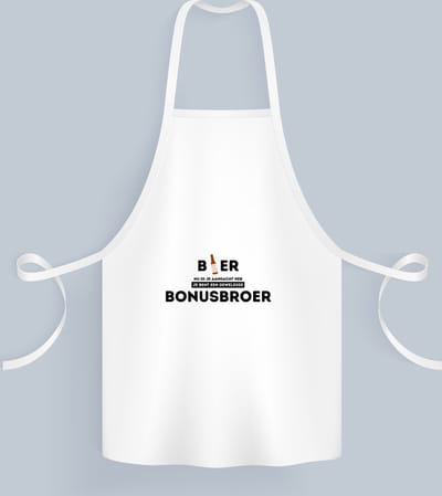 Akyol - bier, nu ik je aandacht heb je bent een geweldige bonusbroer Keukenschort - Broer - de beste broer - verjaardagscadeau - verjaardag - cadeau - cadeautje voor broer - broer artikelen - kado - geschenk - gift - 82 bij 71 cm